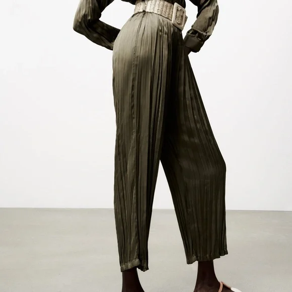 BELTED WRINKLED LOOK JUMPSUIT - Picture 6 of 13